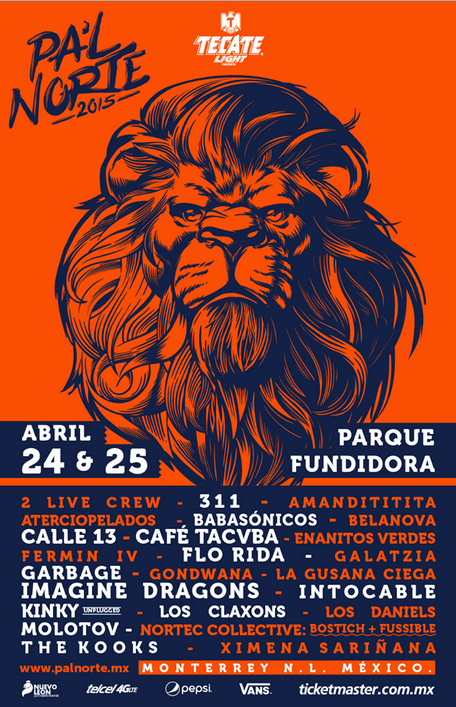 Concierto de 311 en Monterrey, México, Viernes, 24 de abril de 2015