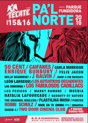 Concierto de Los Fabulosos Cadillacs en Monterrey, Nuevo León, México, Viernes, 15 de abril de 2016