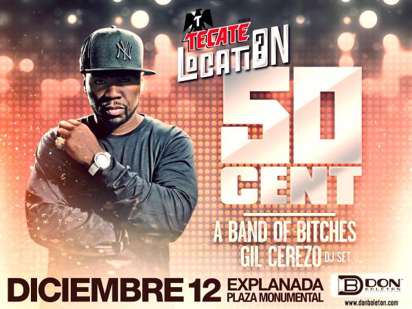 50 Cent en concierto el 12 de diciembre de 2015, en Tijuana, Bja California, México