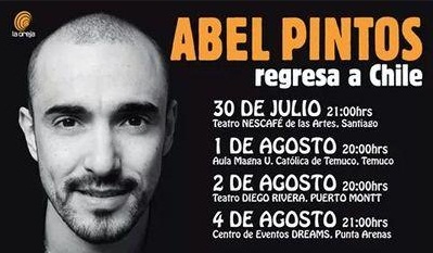 Concierto de Abel Pintos en Temuco, Chile, Sábado, 01 de agosto de 2015