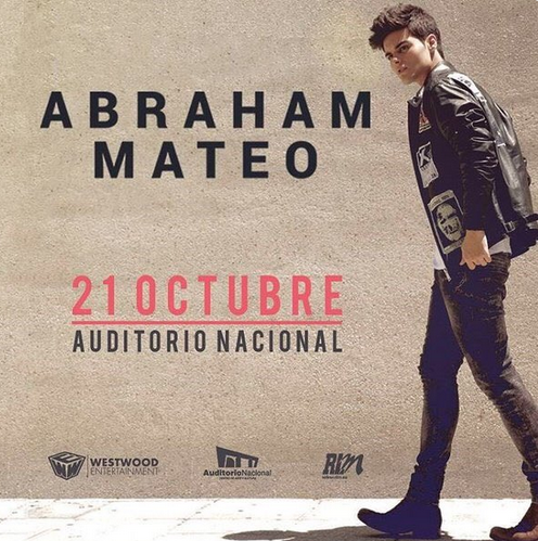 Concierto de Abraham Mateo en Ciudad de México, DF, México, Viernes, 21 de octubre de 2016