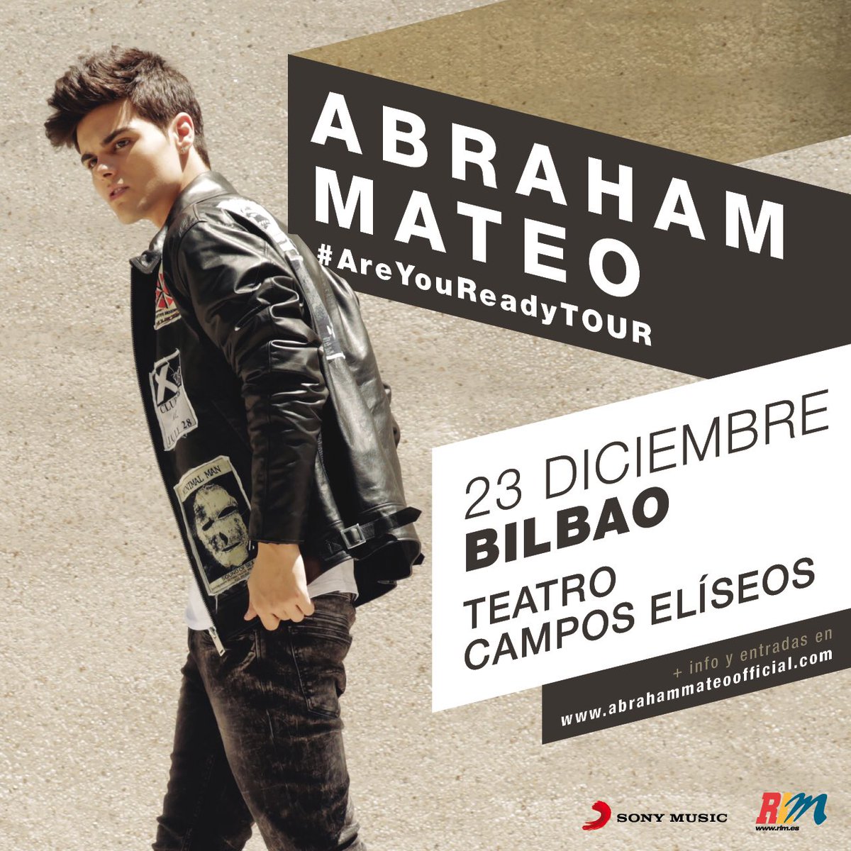 Concierto de Abraham Mateo, Are You Ready Tour, en Bilbao, España, Viernes, 23 de diciembre de 2016