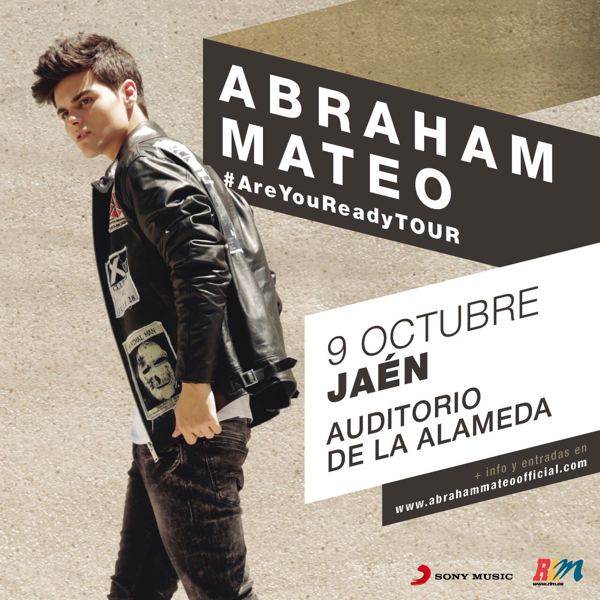 Concierto de Abraham Mateo en Jaén, España, Domingo, 09 de octubre de 2016