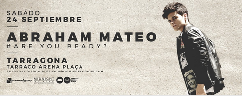 Concierto de Abraham Mateo en Tarragona, España, Sábado, 24 de septiembre de 2016