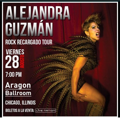 Concierto de Alejandra Guzmán en Chicago, Illinois, Estados Unidos, Viernes, 28 de agosto de 2015