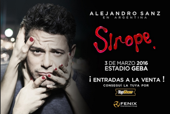 Concierto de Alejandro Sanz en Buenos Aires, Argentina, Jueves, 03 de marzo de 2016