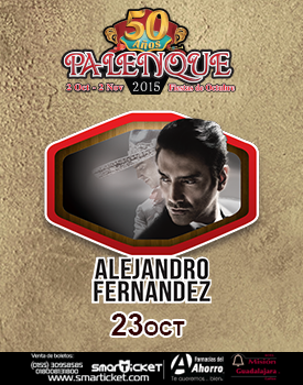 Concierto de Alejandro Fernández en Guadalajara, Jalisco, México, Jueves, 22 de octubre de 2015