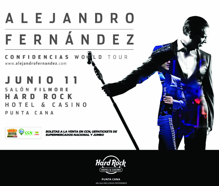 Concierto de Alejandro Fernández en Punta Cana, República Dominicana, Sábado, 11 de junio de 2016