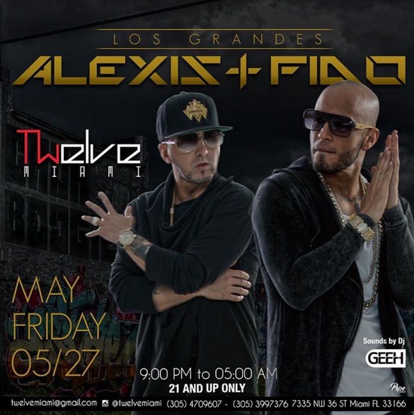 Concierto de Alexis y Fido en Miami, Florida, Viernes, 27 de mayo de 2016