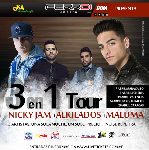 Concierto de Alkilados en Barquisimeto, Venezuela, Viernes, 24 de abril de 2015