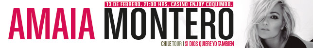 Concierto de Amaia Montero en Coquimbo, Chile, Sábado, 13 de febrero de 2016