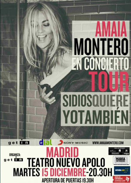 Concierto Amaia Montero Madrid España 2015