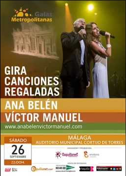 Concierto de Ana Belén en Málaga, España, Sábado, 26 de septiembre de 2015