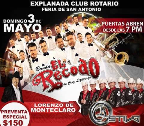 Concierto de Banda El Recodo en Ciudad de Cuauhtémoc, Chihuahua, México, Domingo, 03 de mayo de 2015