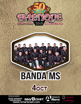 Concierto de Banda MS en Guadalajara, Jalisco, México, Domingo, 04 de octubre de 2015