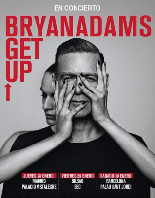 Concierto de Bryan Adams en Bilbao, España, Viernes, 29 de enero de 2016