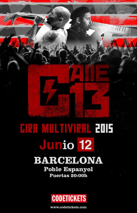 Concierto de Calle 13 en Barcelona, España, Viernes, 12 de junio de 2015