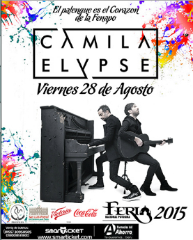 Concierto de Camila en San Luís Potosí, San Luís Potosí, México, Viernes, 28 de agosto de 2015