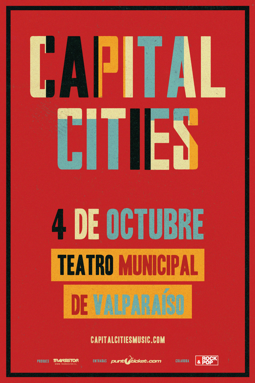 Concierto de Capital Cities en Valparaíso, Chile, Martes, 04 de octubre de 2016
