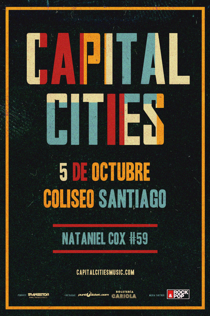 Concierto de Capital Cities en Santiago de Chile, Chile, Miércoles, 05 de octubre de 2016