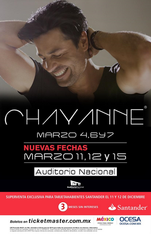 Concierto de Chayanne en Distrito Federal, México, Domingo, 15 de marzo de 2015