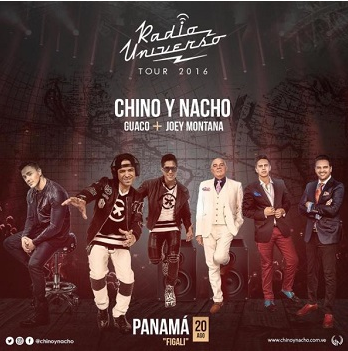 Concierto de Chino y Nacho en Ciudad de Panama, Panama, Sábado, 20 de agosto de 2016