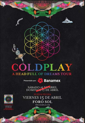 Concierto de Coldplay en Ciudad de México, D.F, México, Sábado, 16 de abril de 2016