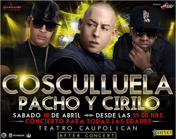 Concierto de Cosculluela en Santiago, Chile, Sábado, 18 de abril de 2015