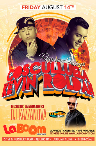 Concierto de Cosculluela en Woodside, Nueva York, Estados Unidos, Viernes, 14 de agosto de 2015