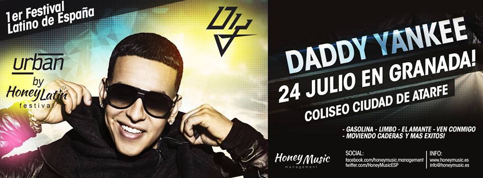 Concierto de Daddy Yankee en Atarfe, Granada, Andalucía, España, Viernes, 24 de julio de 2015