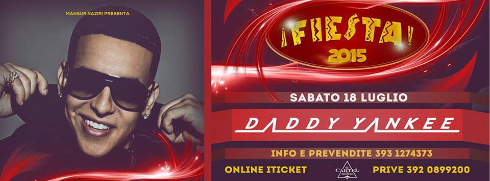 Concierto de Daddy Yankee en Roma, Lacio, Italia, Sábado, 18 de julio de 2015