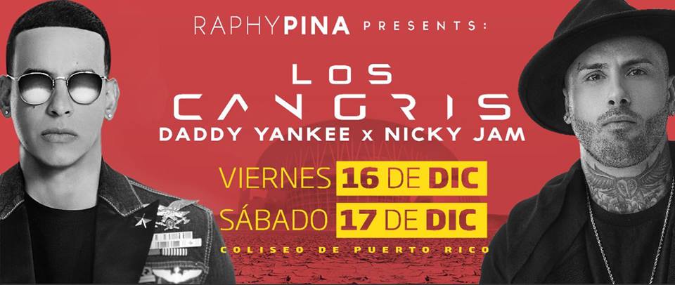 Concierto de Daddy Yankee, Los Cangris, en Hato Rey, San Juan, Puerto Rico, Viernes, 16 de diciembre de 2016