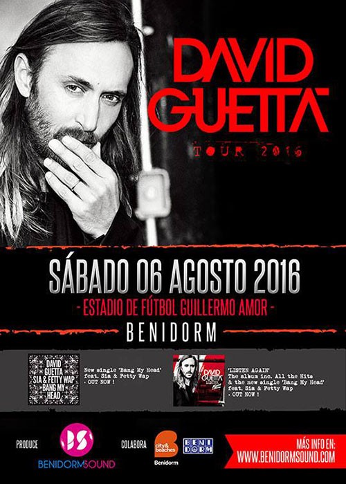 Concierto de David Guetta en Benidorm, Alicante, España, Sábado, 06 de agosto de 2016