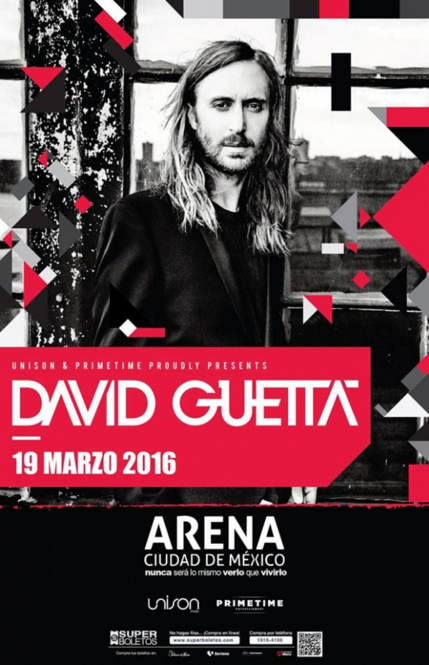 Concierto de David Guetta en Ciudad de México, México, Sábado, 19 de marzo de 2016