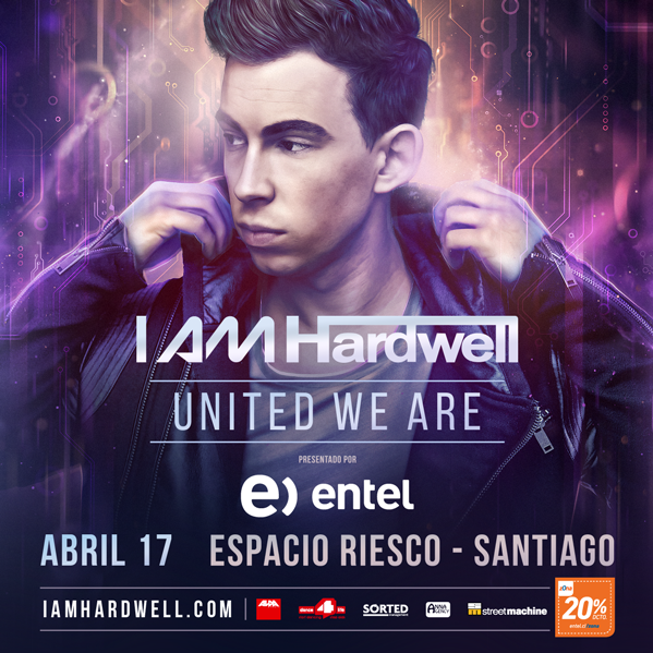 Concierto de DJ Hardwell en Santiago, Chile, Viernes, 17 de abril de 2015