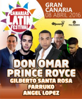 Concierto de Farruko en Gran Canaria, España, Viernes, 08 de abril de 2016