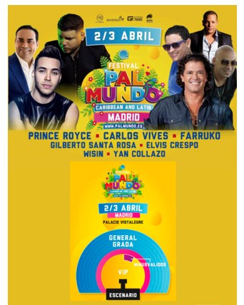 Concierto de Carlos Vives en Madrid, España, Sábado, 02 de abril de 2016