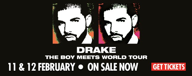 Concierto de Drake, The Boy Meets World Tour, en Mánchester, Inglaterra, Sábado, 11 de febrero de 2017