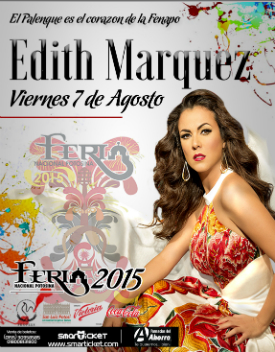 Concierto de Edith Márquez en San Luís Potosí, México, Sábado, 08 de agosto de 2015