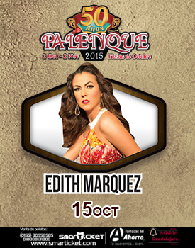 Concierto de Edith Márquez en Guadalajara, Jalisco, México, Jueves, 15 de octubre de 2015