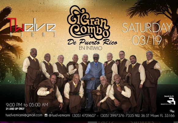 Concierto de El Gran Combo de Puerto Rico en Miami, Florida, Estados Unidos, Sábado, 19 de marzo de 2016