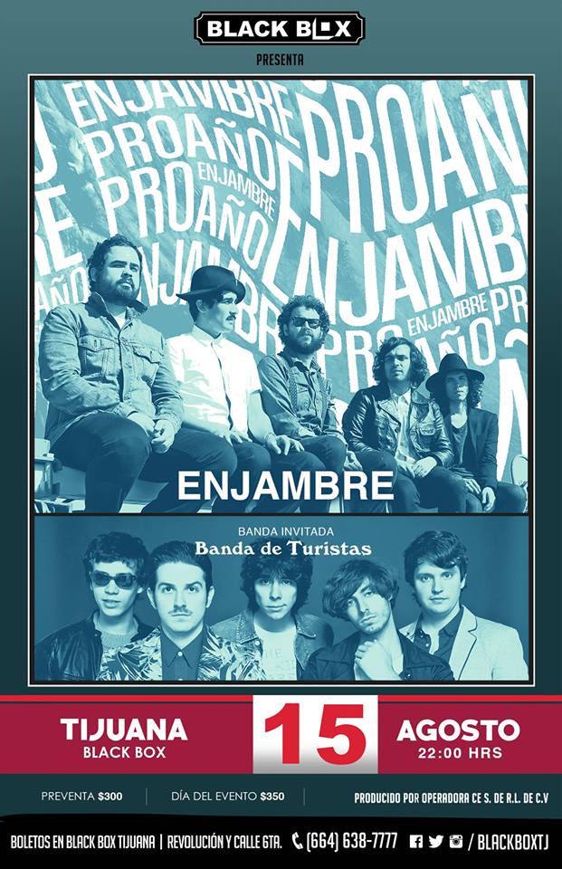 Concierto de Enjambre en Tijuana, Baja California, México, Sábado, 15 de agosto de 2015