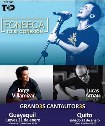 Concierto de Jorge Villamizar en Guayaquil, Ecuador, Jueves, 21 de enero de 2016