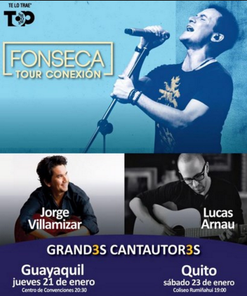 Concierto de Jorge Villamizar en Quito, Ecuador, Sábado, 23 de enero de 2016