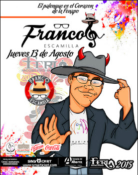 Concierto de Franco Escamilla en San Luís Potosí, México, Jueves, 13 de agosto de 2015