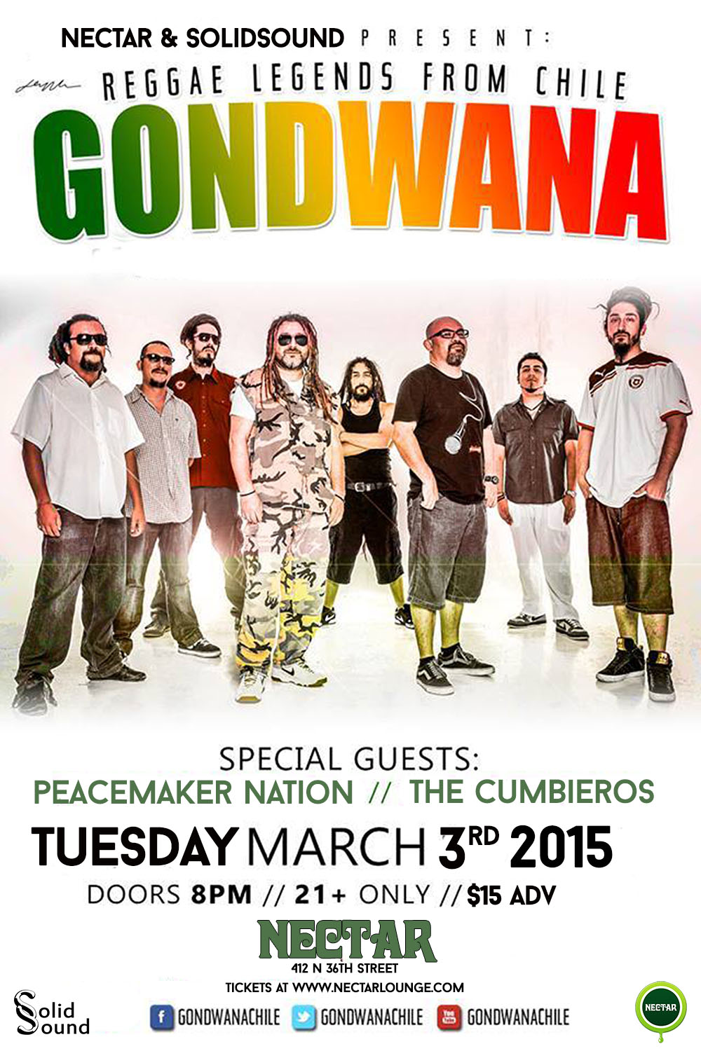 Concierto de Gondwana en Seattle, Estados Unidos, Martes, 03 de marzo de 2015