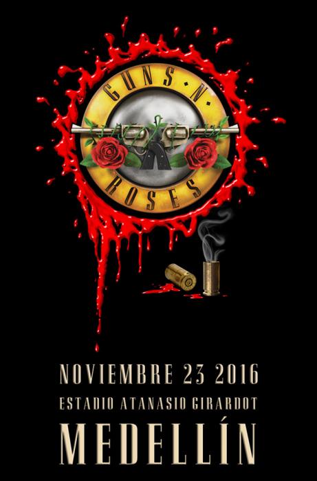 Concierto de Guns N' Roses en Medellín, Colombia, Miércoles, 23 de noviembre de 2016