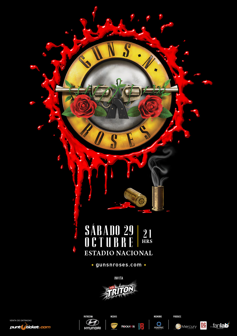 Concierto de Guns N' Roses en Santiago de Chile, Chile, Sábado, 29 de octubre de 2016