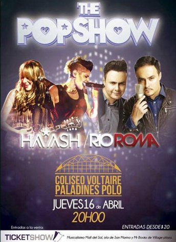 Concierto de Ha-Ash en Guayaquil, Ecuador, Jueves, 16 de abril de 2015