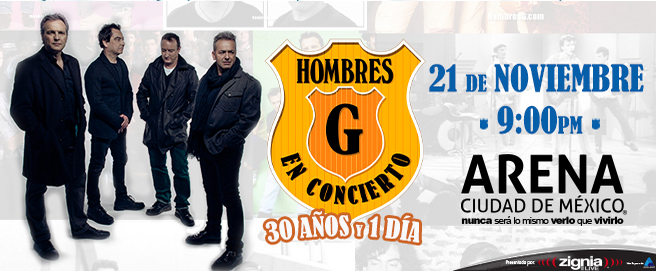 Concierto de Hombres G en Ciudad de México, DF, México, Sábado, 21 de noviembre de 2015